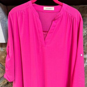Pink 3/4 Sleeve Dress by Lavender J